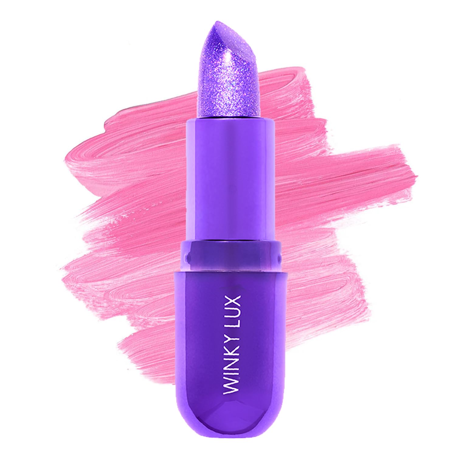 Winky Lux Glimmer Balm, Ph Lip Balm, Color Changing Lipstick And Tinted, Vegan & Cruelty Free Lip Balm, Hydrate & Plump, Purple Mauve Lipstick, Aurora