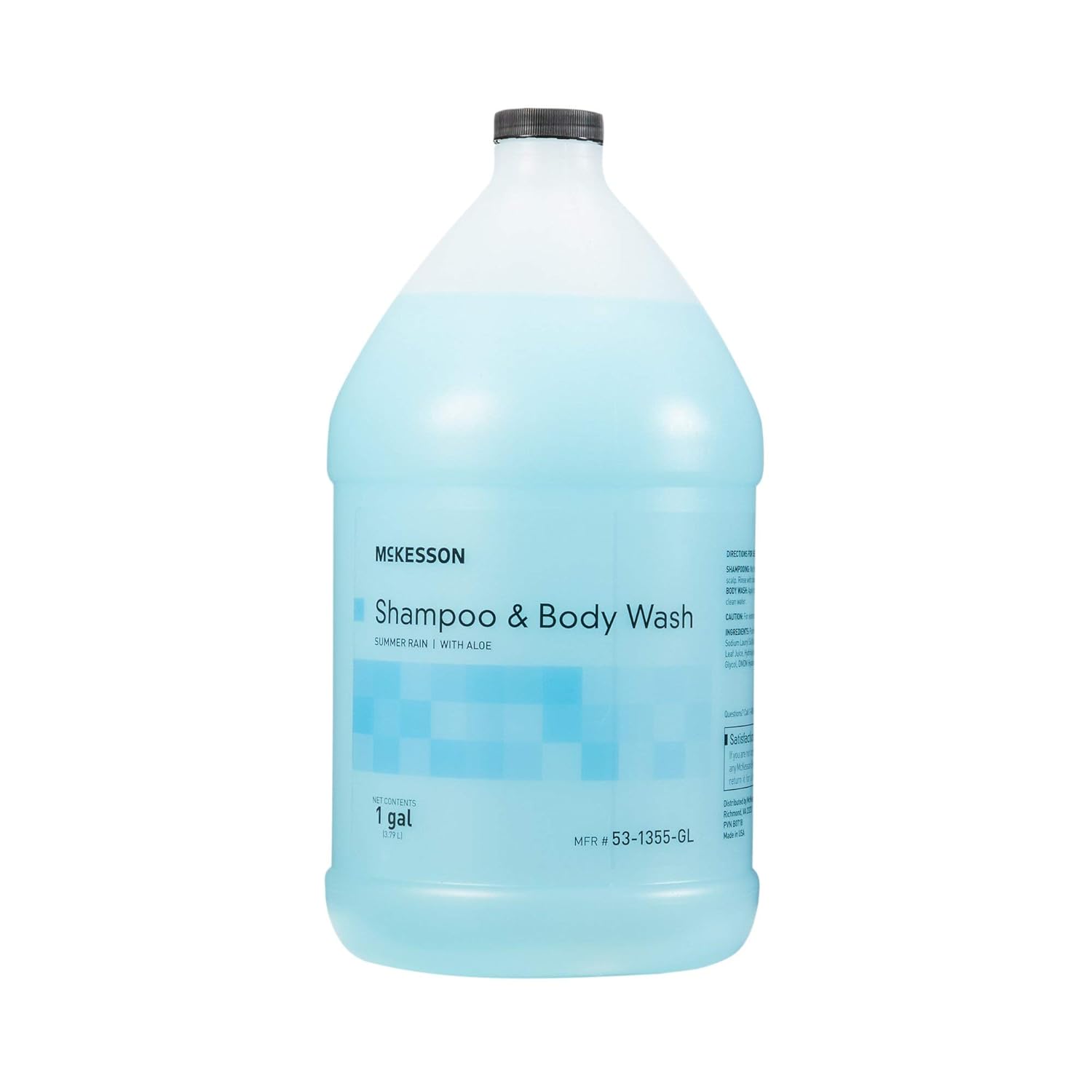 Mckesson Body Wash And Shampoo With Aloe, 1 Gallon [4 Count] Bulk, Summer Rain