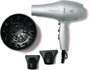 Ion Whisper Quiet Lite Ionic - Ceramic Hair Dryer, 1875 Watts, Lightweight, Powerful, 4 Temperatures, 2 Speeds