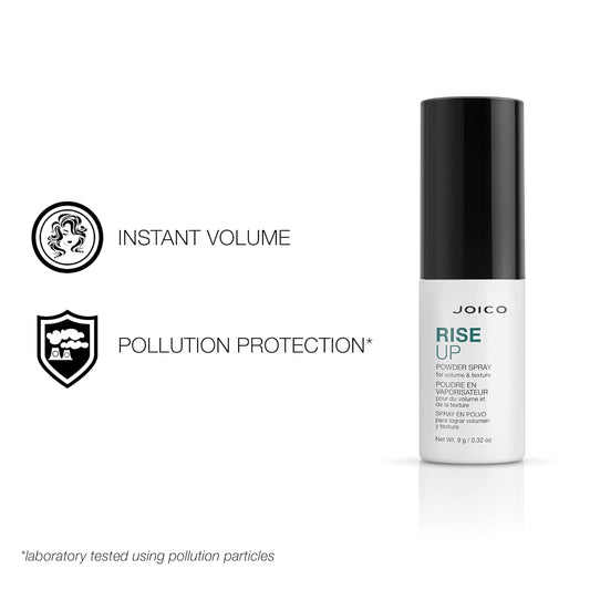 Joico Riseup Spray Volumizing & Texturizing Powder | For Fine, Thin Hair | Add Instant Body | Long-Lasting Volume & Texture | Protect Against Pollution | With Rice Protein & Bamboo Extract | 0.32 Oz