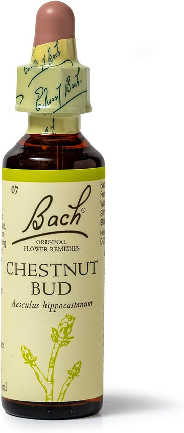 Bach Original Flower Remedies (Chestnut Bud) Live The Day, Learn From Mistakes, Emotional Wellness, Natural Flower Essence, 20Ml
