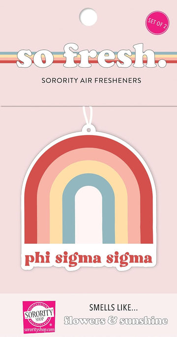 Gamma Phi Beta - Rainbow Air Freshener - 2/Pack - Flowers & Sunshine Scent