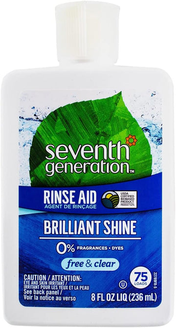 Seventh Generation Rinse Aid Free and Clear -- 8 fl oz, Packaging May Vary
