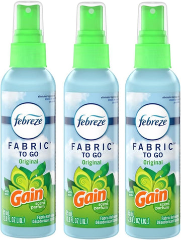 Febreze to Go Fabric Refresher with Gain Original Scent, 2.8-Ounce, (3)