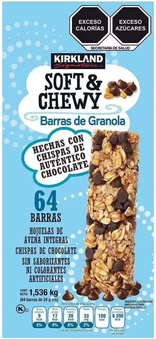 Kirkland Soft & Chewy Granola Bars, 64X24G