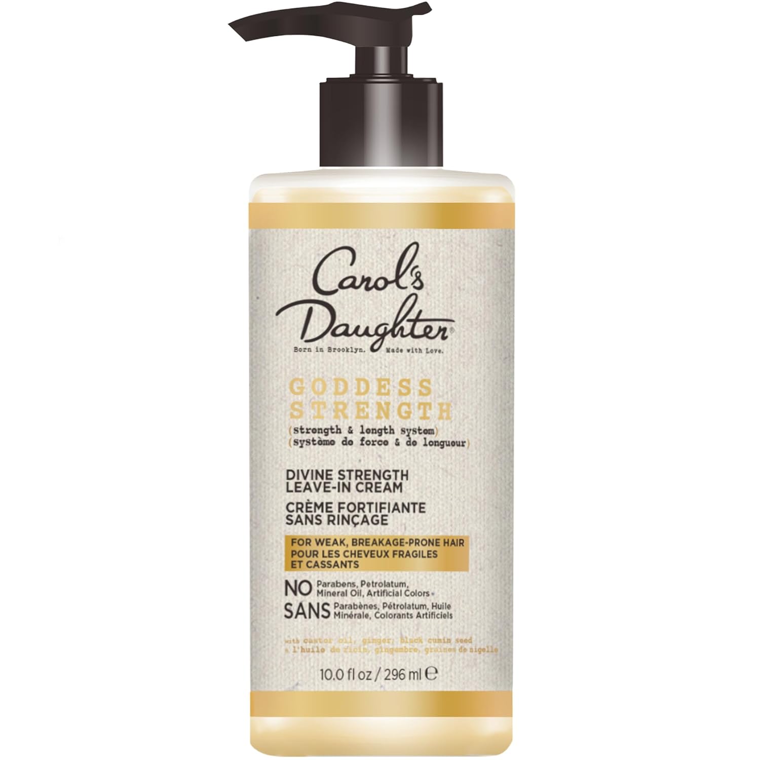 Carol'S Daughter Goddess Strength Leave In Conditioner Cream, 10 Fl Oz - Strengthening And Moisturizing For Wavy, Curly Hair