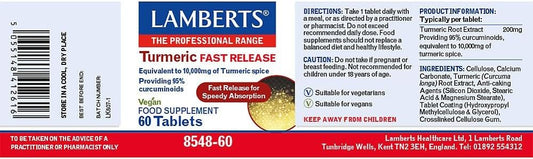 Lamberts Turmeric Fast Release 60 Tablets