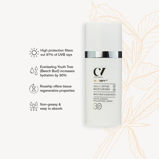 Green People Age Defy+ Daily Spf30 Moisturiser - Spf Face Cream - Paraben & Alcohol Free - Vegan, 30Ml