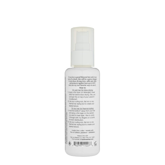 Kristin Ess Hydrating Heat Protection Spray For Hair - Blow Dry Frizz Control + Shine Enhancing -Anti Humidity Thermal Heat Protectant Spray - Repair + Protect Hair Up To 450 Degrees - Pear Fragrance