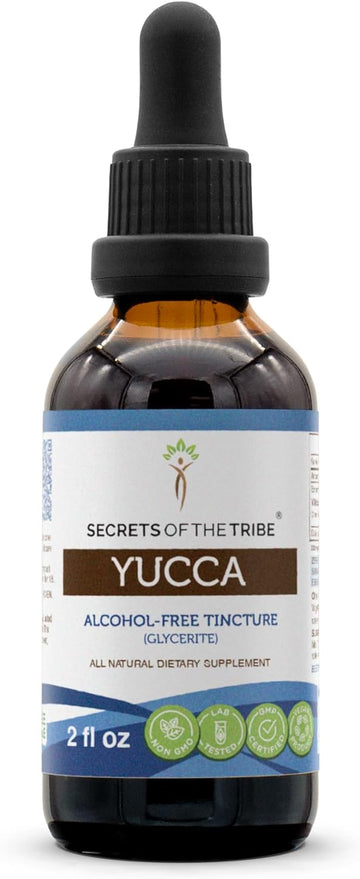 Secrets of the Tribe Yucca Tincture Alcohol-Free Extract, Wildcrafted Yucca (Yucca Glauca) Dried Root 2 oz