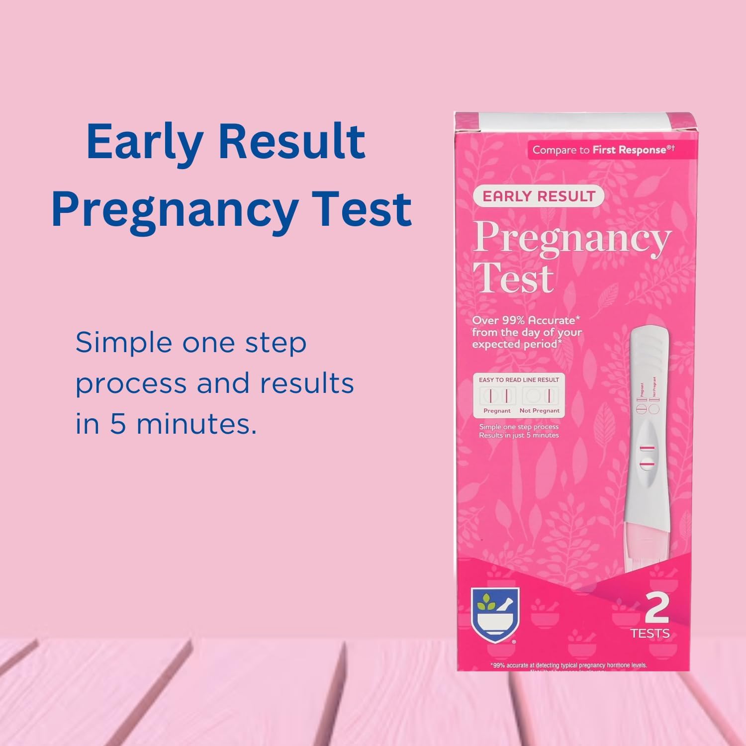 Rite Aid Early Result Pregnancy Test, 2 Count - High Sensitivity Results for Early Detection- Home Tests : Health & Household