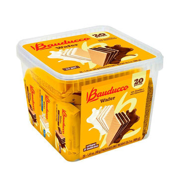 Bauducco Chocolate & Vanilla Wafer Cookies - Convenient Single Serve Wafer Cookies With 3 Layers Of Cream - Delicious Sweet Snack On The Go Or Dessert 28.2Oz (Pack Of 20)