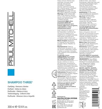 Paul Mitchell Shampoo Three, Clarifying, Removes Chlorine, For All Hair Types, 10.14 fl. oz. : Paul Mitchell: Beauty & Personal Care