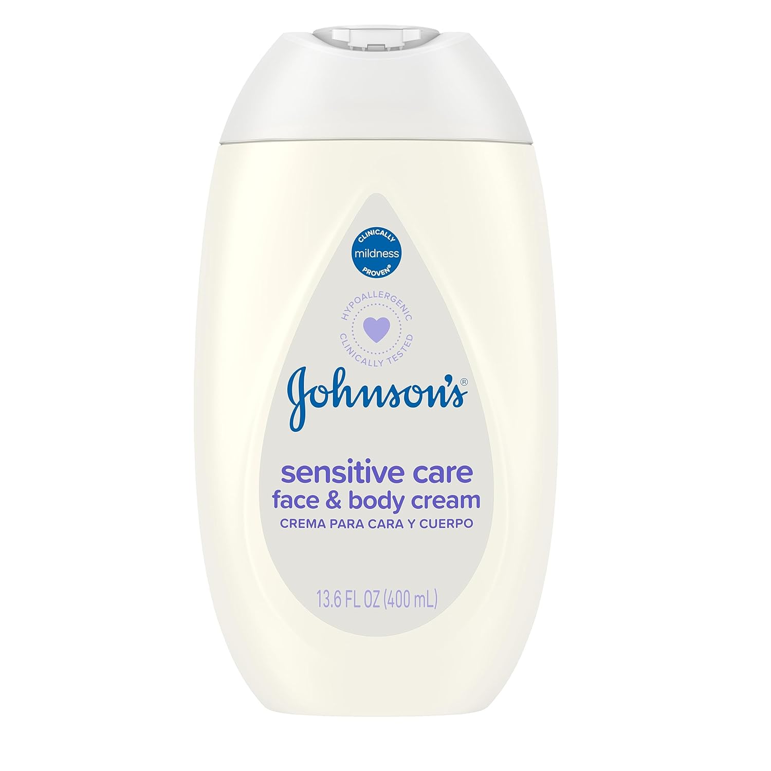 Johnson'S Baby Sensitive Care Face & Body Cream For Babies, Daily Moisturizing Baby Cream To Calm, Nourish & Comfort Dry, Sensitive Skin, Lightly Scented, No Greasy Feel, Hypoallergenic, 13.6 Fl. Oz