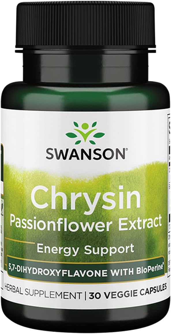 Swanson Chrysin Passion Flower Extract 30 Veg Capsules