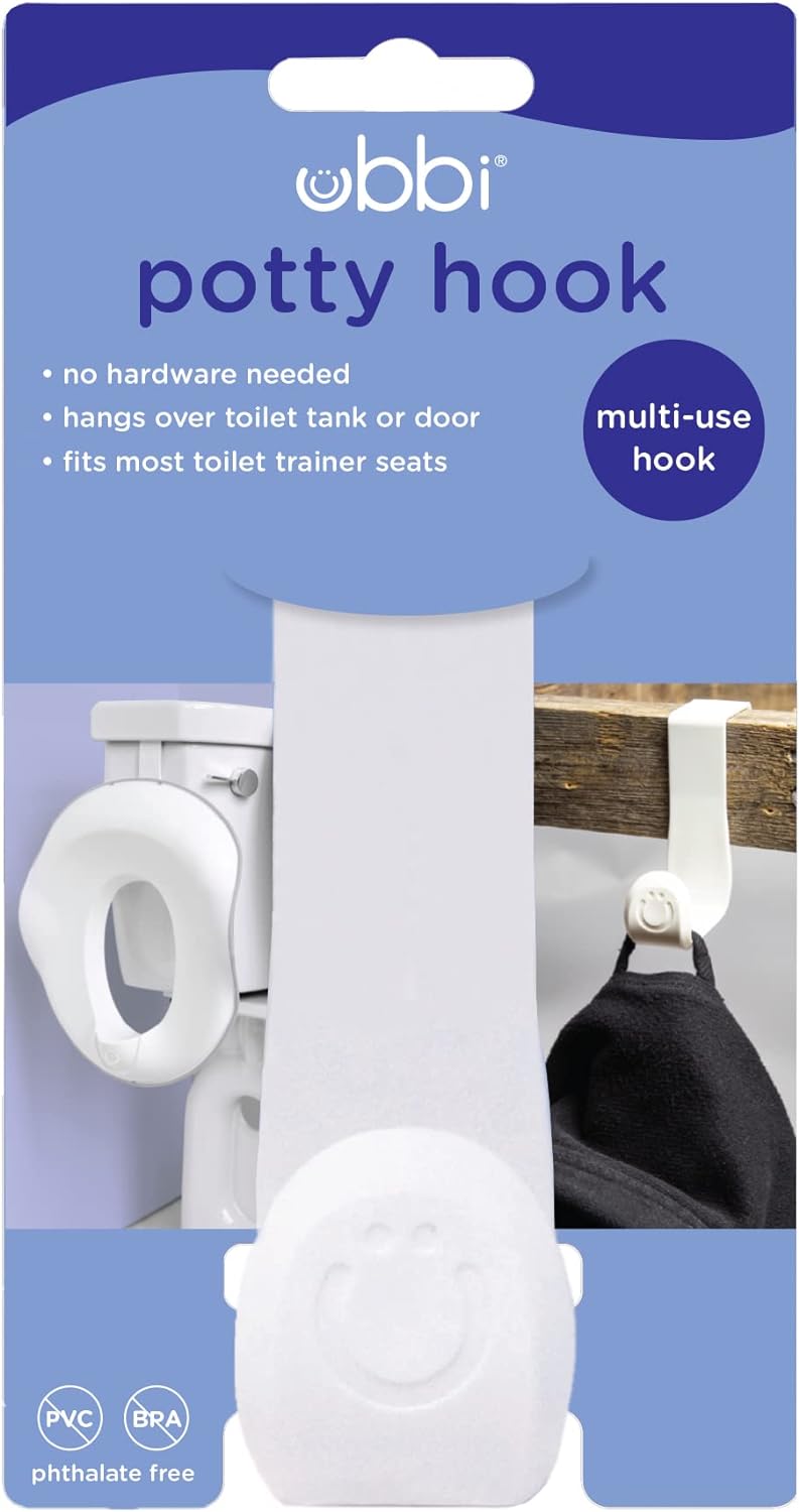 Ubbi Multi-Use Potty and Utility Hook, No Hardware Or Installation Needed, Durable and Sturdy to Hang Over Toilet Tank Or Door, Polypropylene, White : Everything Else