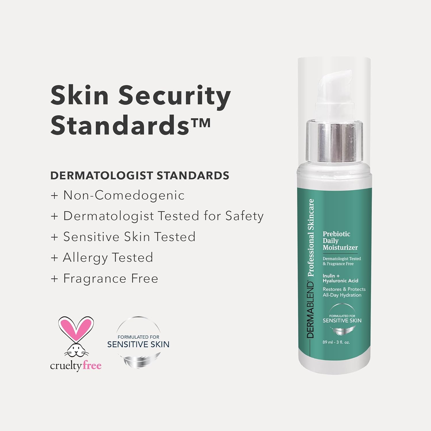 Dermablend Prebiotic Daily Moisturizer 3 Fl Oz, Lightweight Moisturizer With All-Day Hydration, Prebiotic Inulin, Probiotics & Hyaluronic Acid, Ideal For Sensitive Skin, Fragrance-Free Non-Comedogenic : Beauty & Personal Care