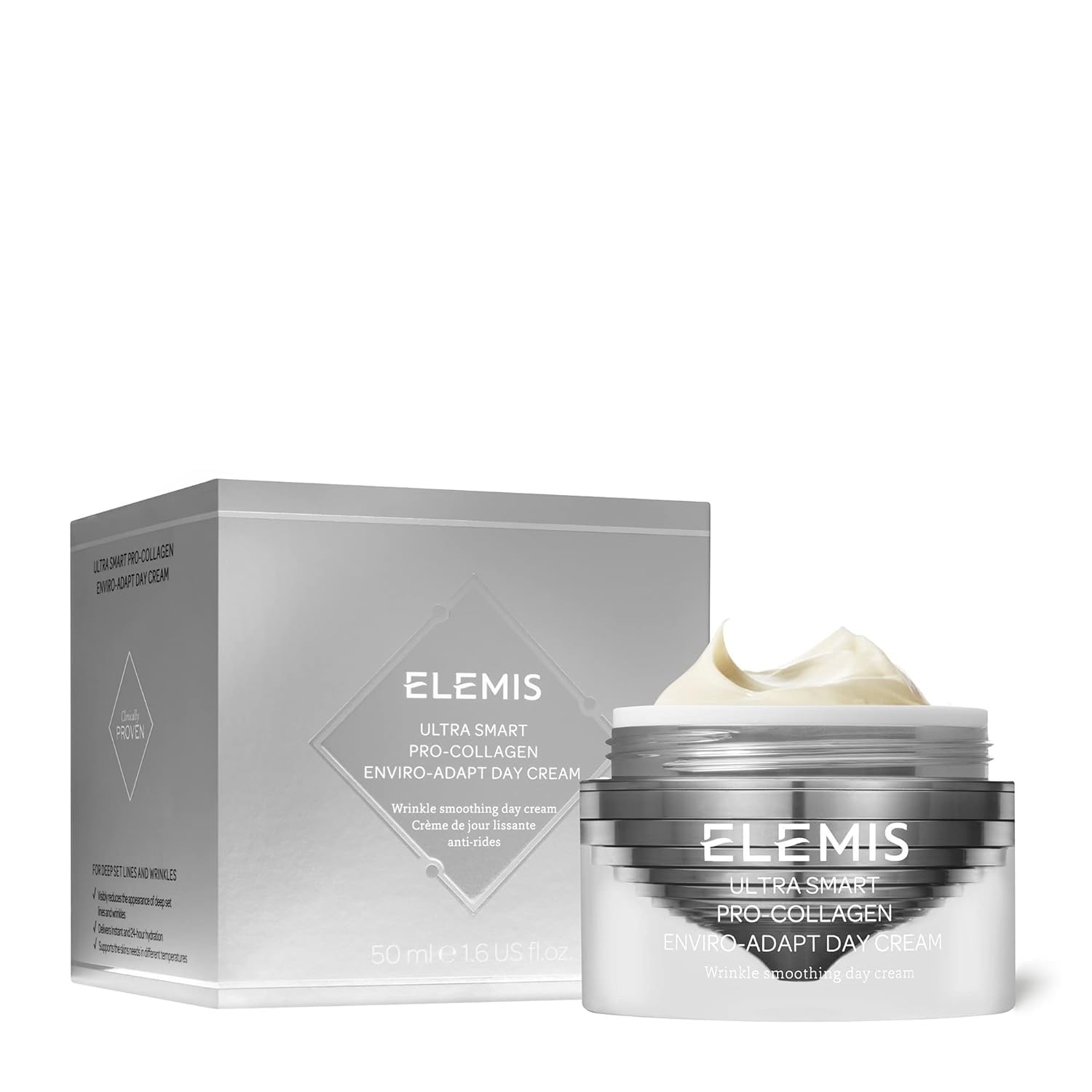 ELEMIS Ultra Smart Pro-Collagen Day Cream | Deeply Hydrates, Protects, and Softens Skin for a Younger, Firmer-Looking Complexion | 50 mL : Beauty & Personal Care