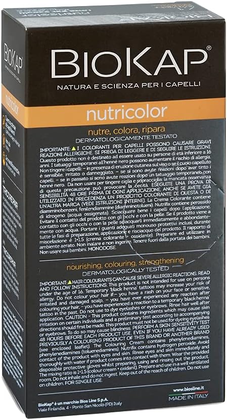 Bios Line Biokap Nutricolor Tinta Per Capelli 8.0 Biondo Chiaro 140 Ml