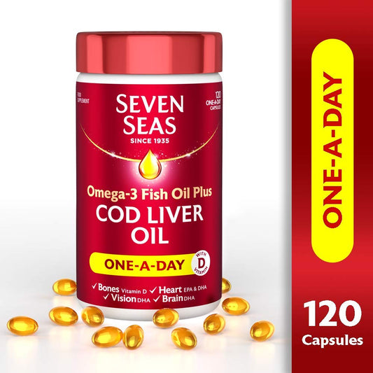 Seven Seas Pure Cod Liver Oil 120 Capsules