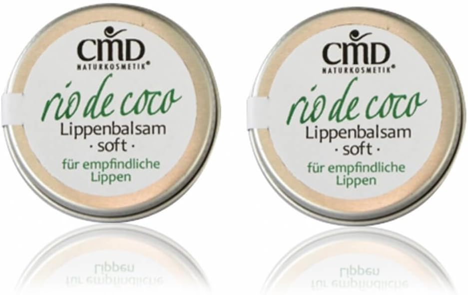 Cmd Rio De Coco Lip Balm Soft With Coconut Oil Pack Of 2 (Organic, Vegan, Natural Cosmetic) Coconut Lip Care In Tin