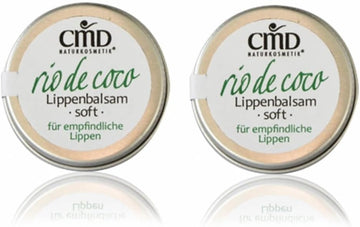 Cmd Rio De Coco Lip Balm Soft With Coconut Oil Pack Of 2 (Organic, Vegan, Natural Cosmetic) Coconut Lip Care In Tin