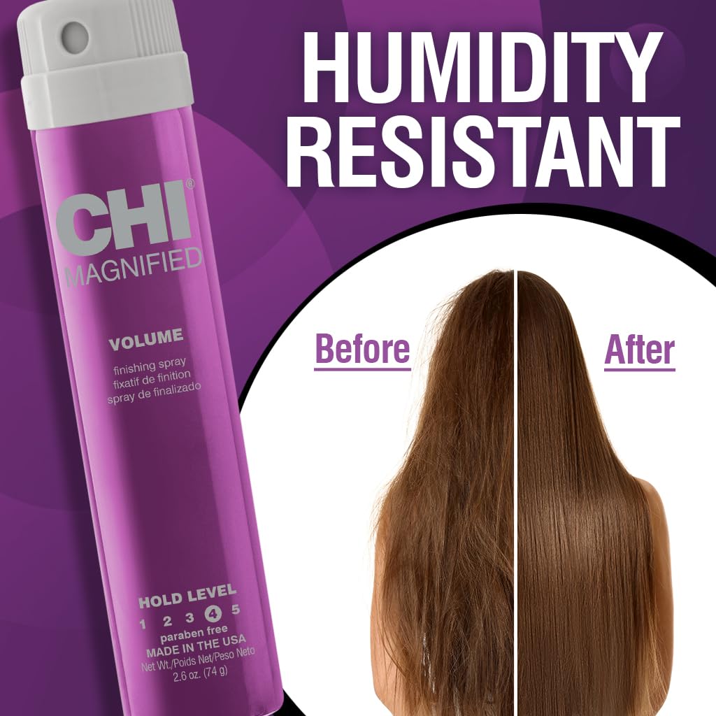 Chi Magnified Volume Xf Finishing Hair Spray, Boosts Volume & Body For Maximum Fullness, Builds Resilience & Strength & Adds Shine, Extra Firm, 12 Oz : Hair Sprays : Beauty & Personal Care