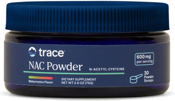 Trace Minerals Nac Powder, 600Mg - Immune Health & Respiratory System Support - Antioxidant Supplement With N-Acetyl L-Cysteine To Aid Glutathione Production - Watermelon, 2.6 Oz (30 Servings)