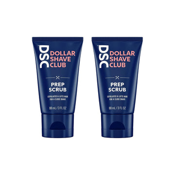 Dollar Shave Club | Prep Scrub 2 Ct. | A Pre-Shave Exfoliant Scrub For Face & Body, Exfoliates Dead Skin Cells And Lifts Hairs For A Close Shave, Helps Prevent Ingrown Hairs, Exfoliating Face Scrub