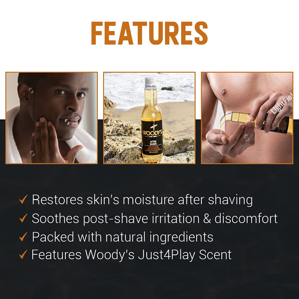 Woody'S Aftershave For Men Tonic – Soothing After Shave With Aloe Vera, Calendula & Chamomile To Reduce Irritation, Post Shave, 6.3 Fl Oz : Beauty & Personal Care