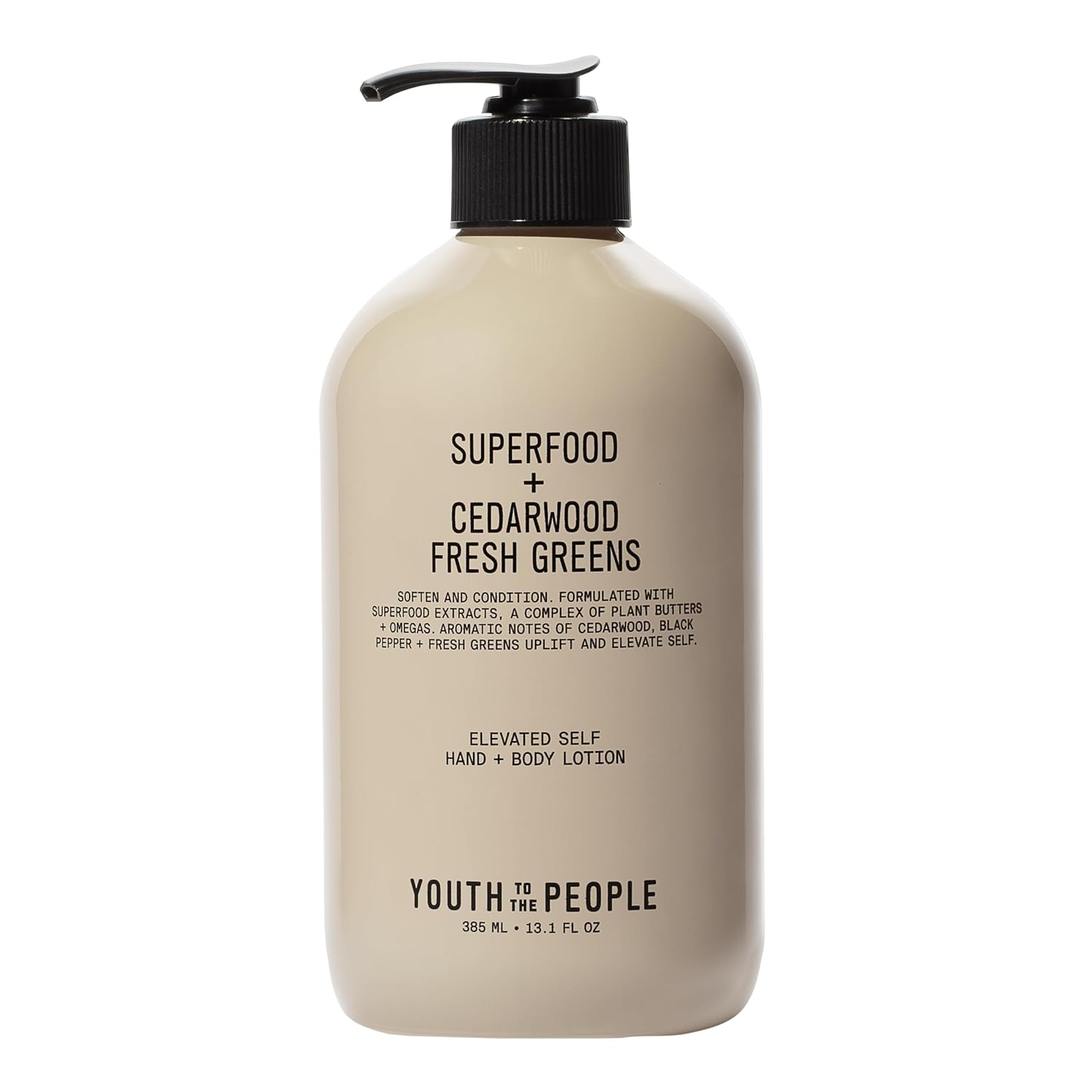 Youth To The People Superfood Hand + Body Lotion (13.1 Fl Oz), Omega-Rich Plant Butters + Antioxidants Moisturizer, Soothes Dry + Dull Skin, Non-Greasy, Aromatic Fragrance, Vegan
