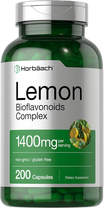 Horbäach Lemon Bioflavonoids Complex 1400 Mg | 200 Capsules | With Rutin And Hesperidin | Non-Gmo, Gluten Free Supplement