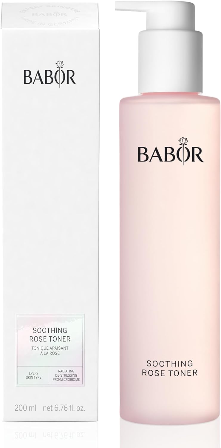 Babor Soothing Rose Toner, Hydrating Rose Water Essence, Alcohol-Free Toner, Calms & Soothes Sensitive Skin, Deep Hydration & Moisture For Radiant Complexion, 6.7 Oz