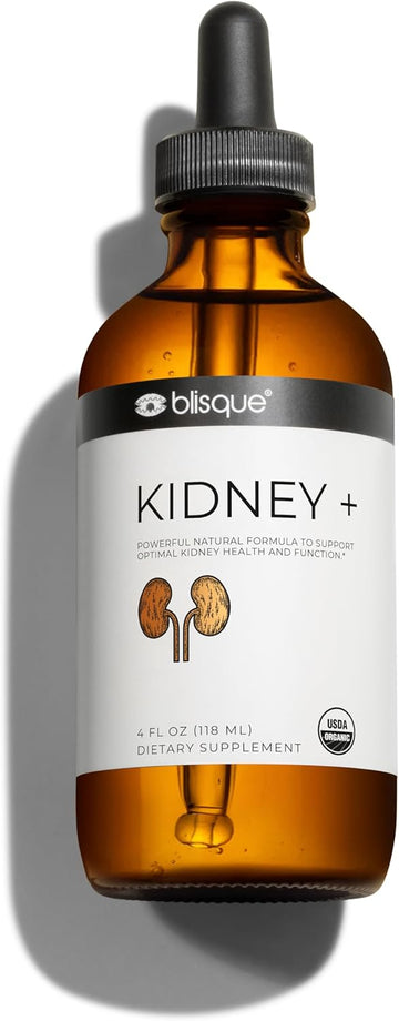 Blisque – Organic Kidney Support Supplement For Kidney Cleanse Detox & Repair | Doctor-Approved | With Juniper Berries, Ginger Root, Marshmallow Root, Uva Ursi | Vegan | 4 Ounce | 118 Servings