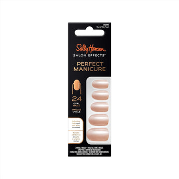 Sally Hansen Salon Effects® Perfect Manicure, Out Of This Pearl, Press On Nails, Oval Shaped, Non-Damaging Adhesive Tabs, File, And Alcohol Pad Included