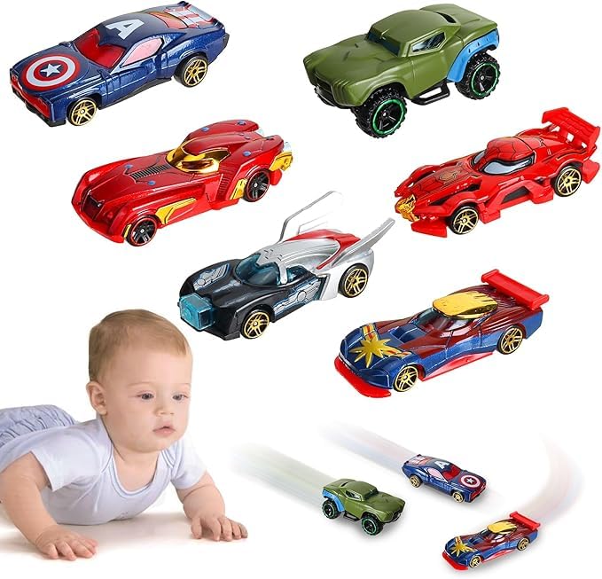 Mini Racing Car Toy Set for Kids – Creative Hot Winner Vehicles, Fun Toy Gift for Boys & Girls Ages 3-36 Years Old Boys and Girls Toy(Set of 6)