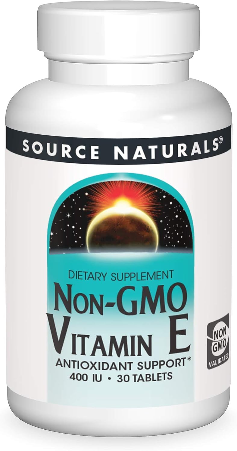 Source Naturals Non-Gmo Vitamin E, Antioxidant Support*, 268 Mg (400 Iu) - 30 Tablets