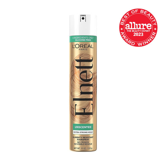 L'Oreal Paris Elnett Satin Hairspray Extra Strong Hold Unscented 11 Oz; (Packaging May Vary)