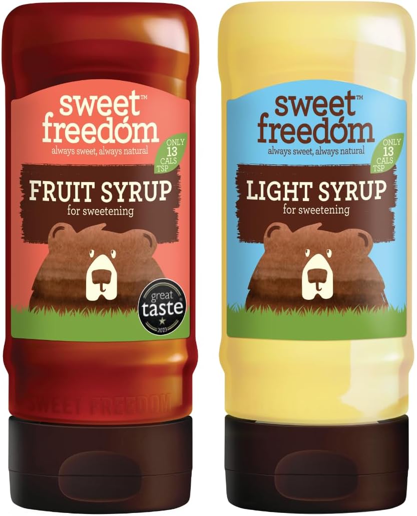 Sweet Freedom Vegan Brilliant Baking Bundle - X1 Fruit Syrup 350 G & X1 Light Syrup 350 G