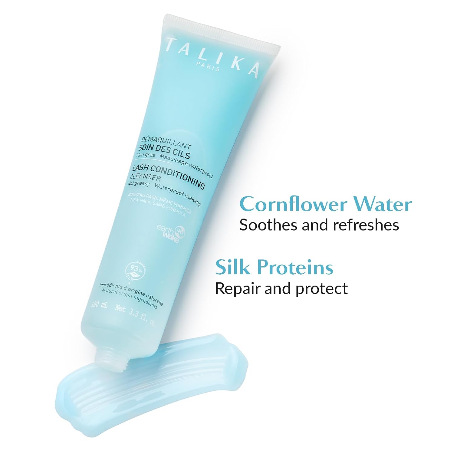 Talika Lash Conditioning Cleanser - Eye Makeup Remover, Leave-In Make Up Remover For Sensitive Eyes And Fragile Eye Lashes - Oil Free Gel - For Waterproof Makeup - 3.3 Fl Oz : Beauty & Personal Care