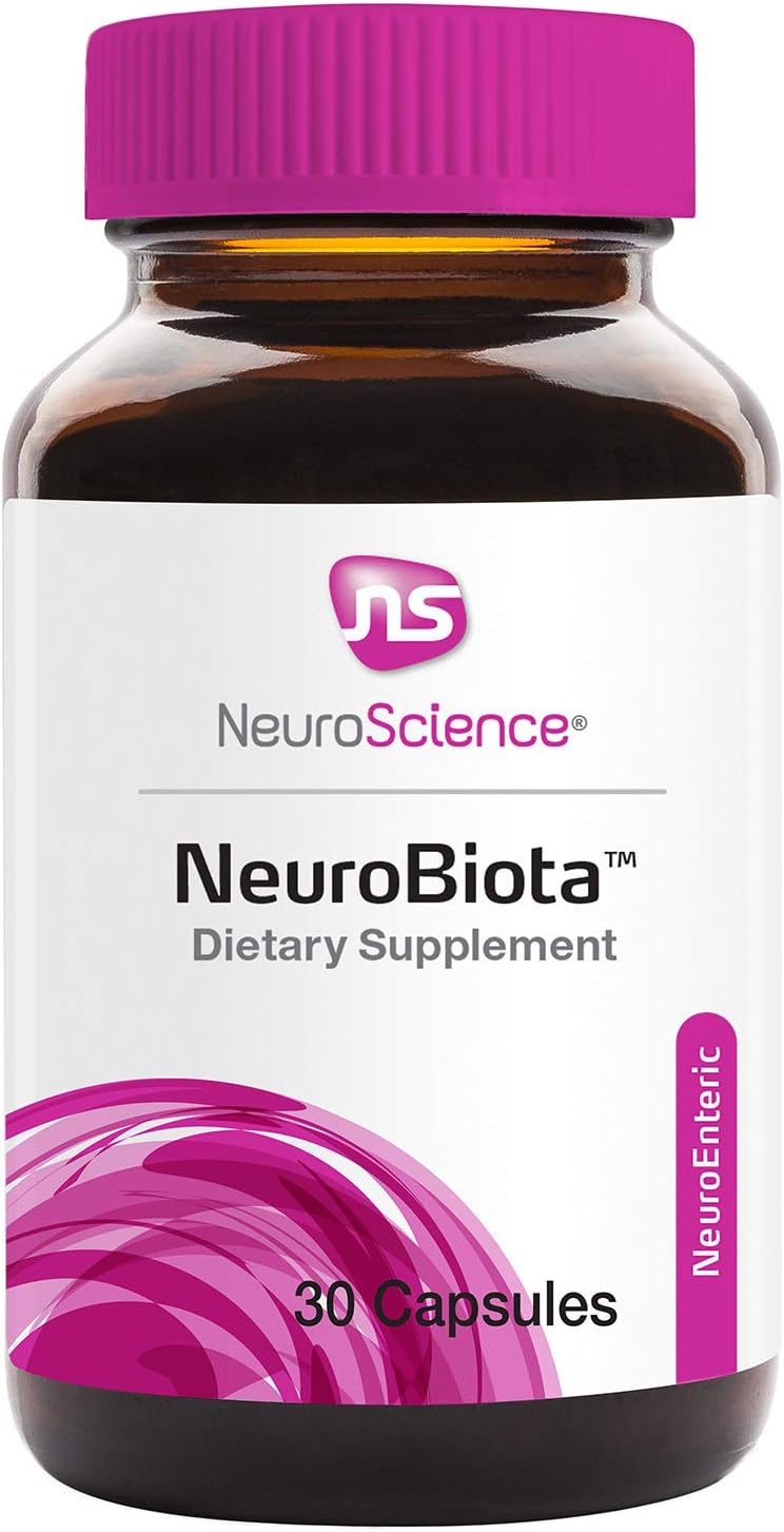 NeuroScience NeuroBiota - Mood Probiotic Supplement with Lactobacillus + Bifidobacterium - Shelf-Stable Probiotics for Mood Support, Stress, Anxiousness, Immune + Gut Health (30 Capsules)
