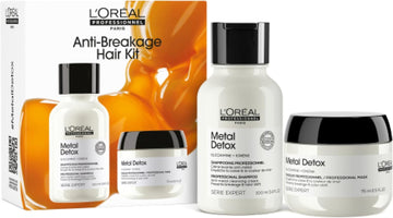 L’Oréal Professionnel Metal Detox Shampoo & Hair Mask Discovery Kit, Prevent Breakage And Colour Fade From Hard Water, Clarifying Shampoo & Hair Conditioner Treatment, Sulphate Free, Vegan,100Ml, 75Ml
