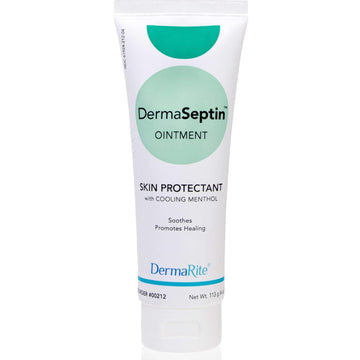 Dermarite'S Dermaseptin Ointment, Skin Protectant - With Cooling Menthol, Soothes And Promotes Healing, Fragrance-Free - 4 Oz. Tube, 1 Count