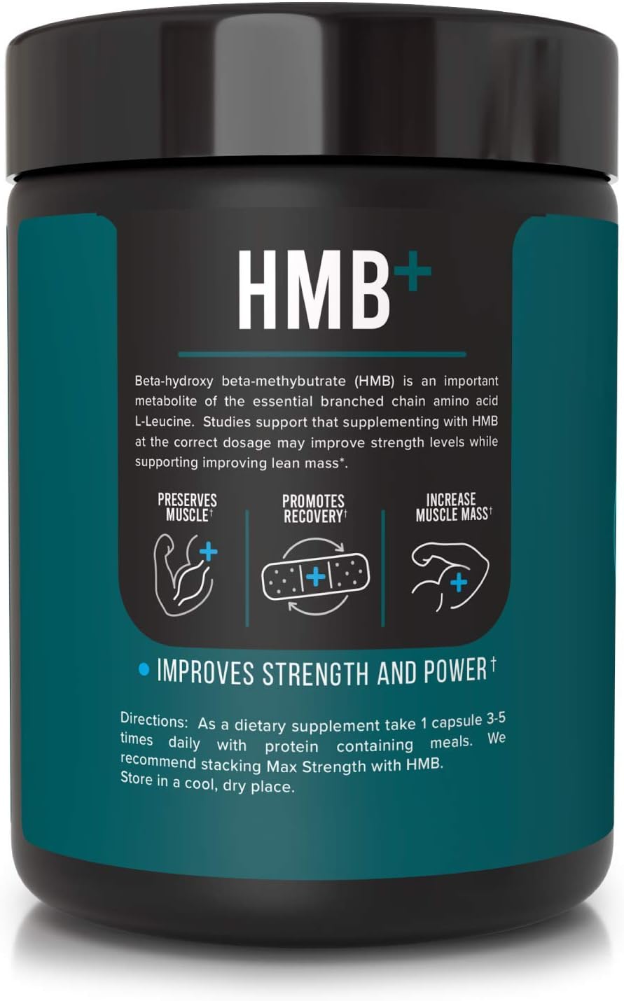 InnoSupps HMB+ | 1500mg HMB (Beta-Hydroxy Methylbutyrate) & 50mg Astragin | Enhanced Absorption, Preserves Muscle, Promotes Recovery, Increase Lean Muscle Mass | Gluten Free - 120 Veggie Capsules : Health & Household