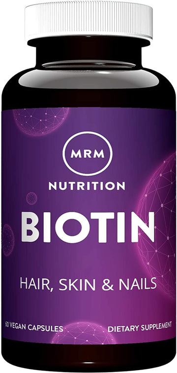 Mrm Nutrition Biotin | Hair + Skin + Nails | Cellular Energy | Vegan + Gluten-Free | Non-Gmo Project Verified | 60 Servings