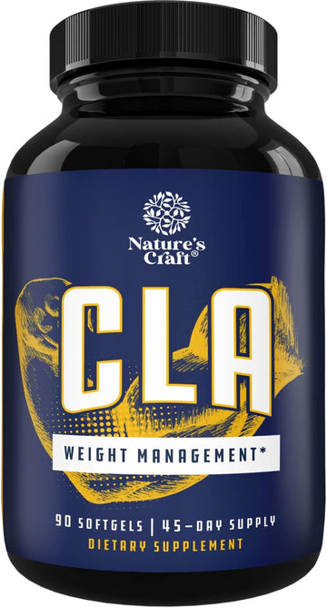 CLA Diet Weight Loss Pills for Women and Men with Pure Conjugated Linoleic Acid and Safflower Oil Fat Burner + Metabolism Supplement A Best Appetite + Boost Energy +Lose Fast