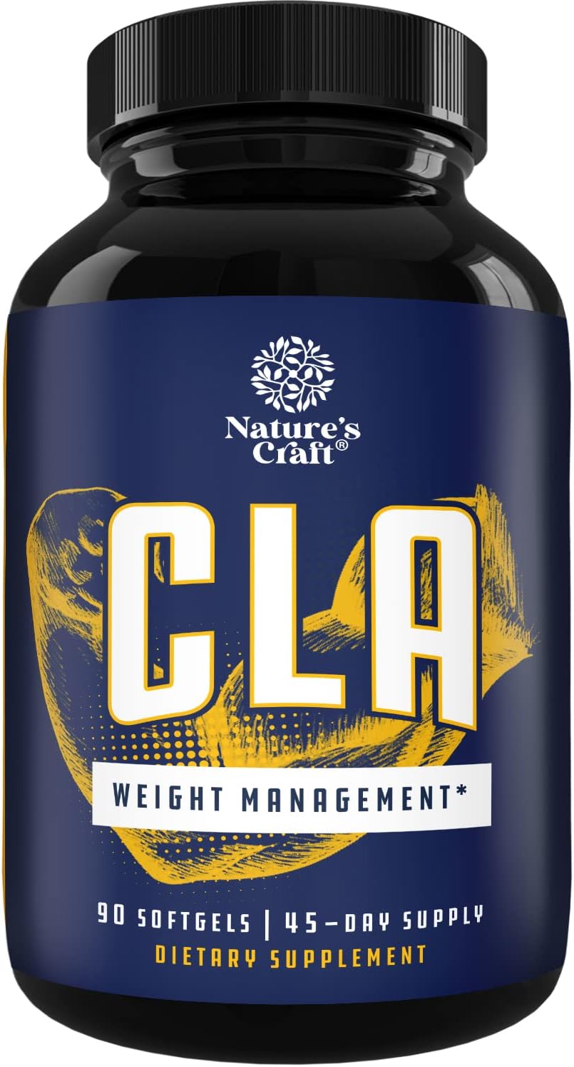 Cla Diet Weight Loss Pills - Women And Men - Pure Conjugated Linoleic Acid - Safflower Oil Fat Burner And Metabolism Supplement  Best Suppress Appetite And Boost Energy And Lose Fast