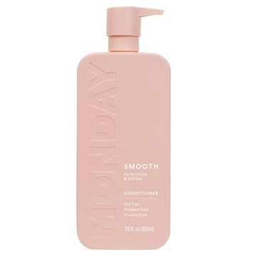 MONDAY HAIRCARE Smooth Conditioner (Amazon Exclusive) 30oz for Frizzy, Coarse, and Curly Hair, Made from Coconut Oil, Shea Butter, & Vitamin E, 100% Recyclable Bottles (887ml)