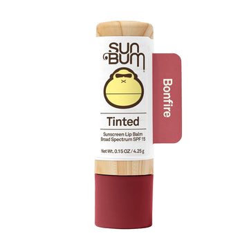 Sun Bum Spf 15 Tinted Lip Balm Bonfire - Hawaii Act 104 Compliant (Octinoxate & Oxybenzone) - Made Without Parabens - Broad Spectrum Uva/Uvb Lip Protection - 0.15 Oz Stick