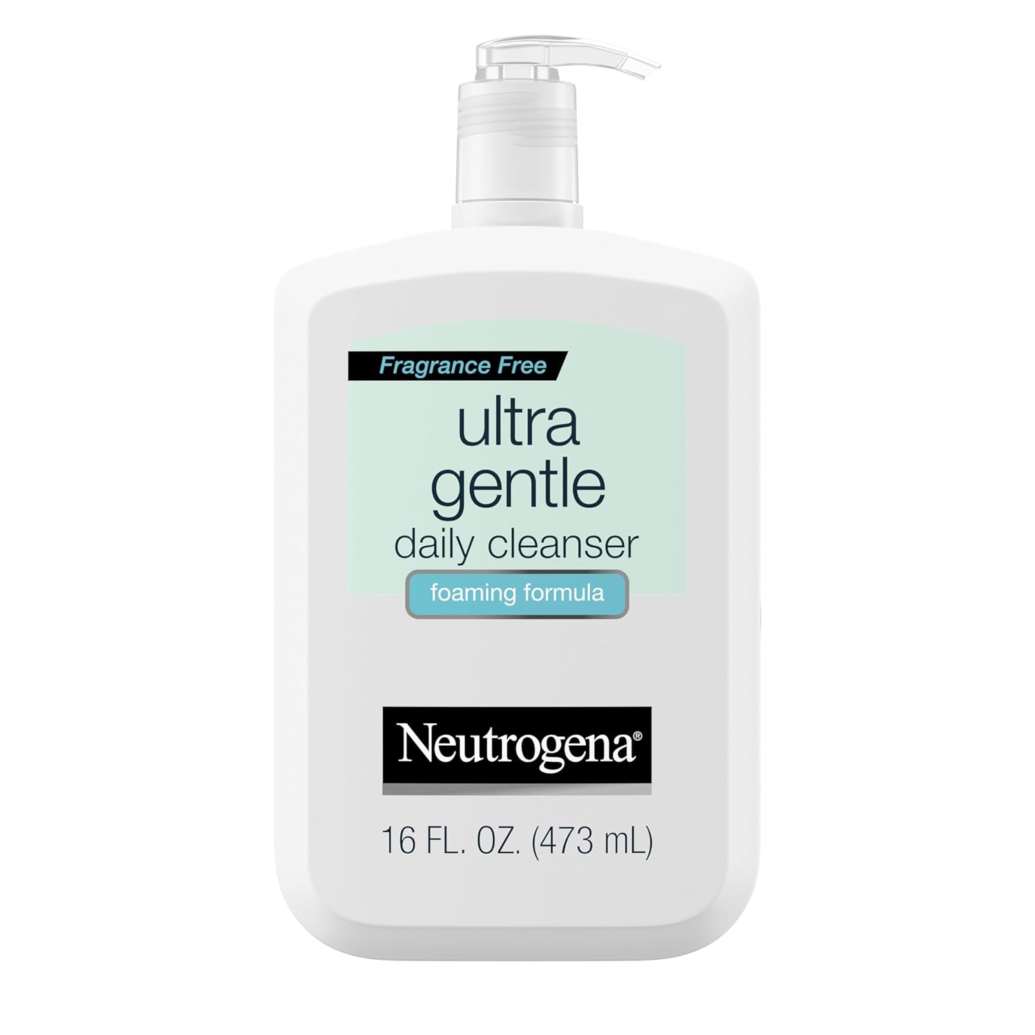 Neutrogena Ultra Gentle Foaming And Hydrating Face Wash For Sensitive Skin, Gently Cleanses Without Over Drying, Oil-Free, Soap-Free, 16 Fl. Oz